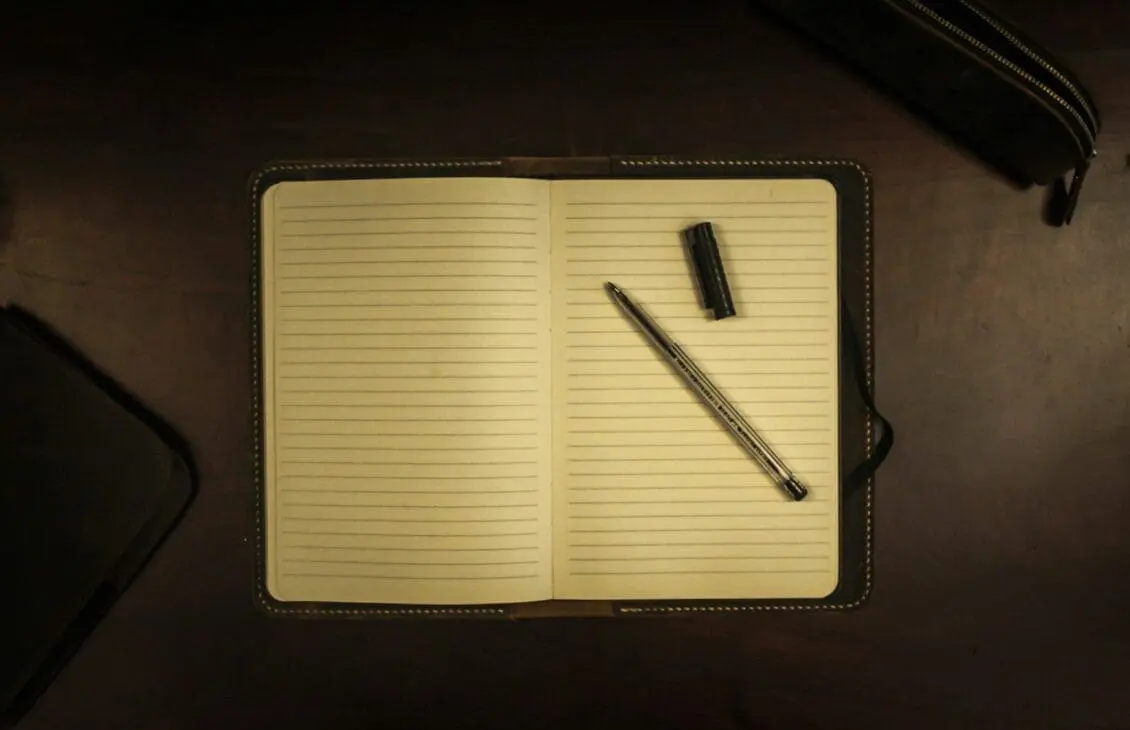 Journal with emotional self-check-in prompt, helping identify mental health red flags and prevent signs of burnout