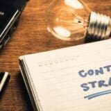 An infographic showcasing profitable blogging niches in 2025, including technology, health, personal finance, and sustainability