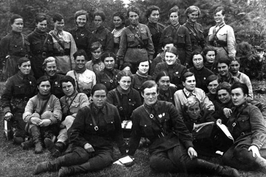 A group photo of female fighters of the Night Witches. Photo: Wright Museum