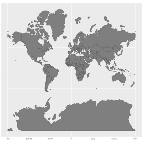 Proportions of distorted and real size of each country. Photo: Wikimedia Commons