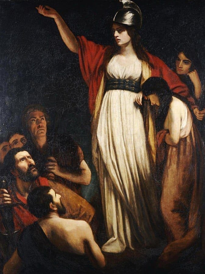 Boadicea Haranguing the Britons (1793). Photo: John Opie, Wikimedia Commons