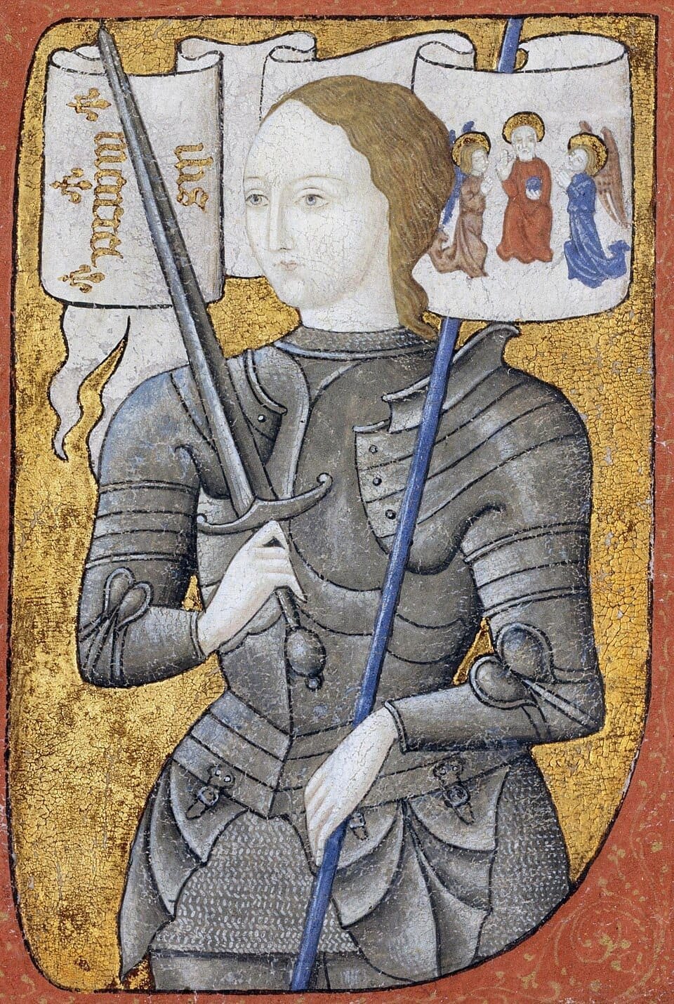 Historiated initial depicting Joan of Arc. Photo: Wikimedia Commons