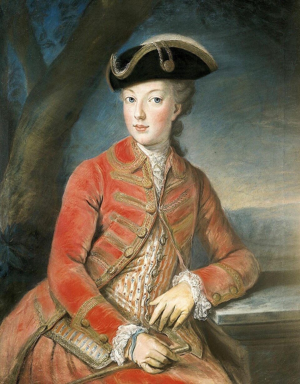 Queen Marie Antoinette of France, at age 16, depicted in a pastel portrait drawn in Versailles by Joseph Kranzinger. Photo: Wikimedia Commons