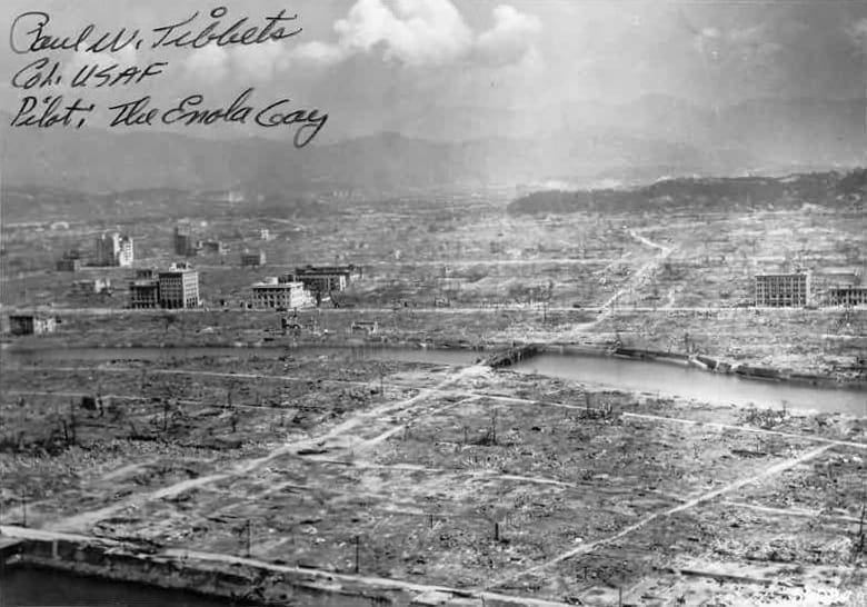 Hiroshima in the aftermath of the bombing. Photo: U.S. Navy Public Affairs Resources Website, Wikimedia Commons