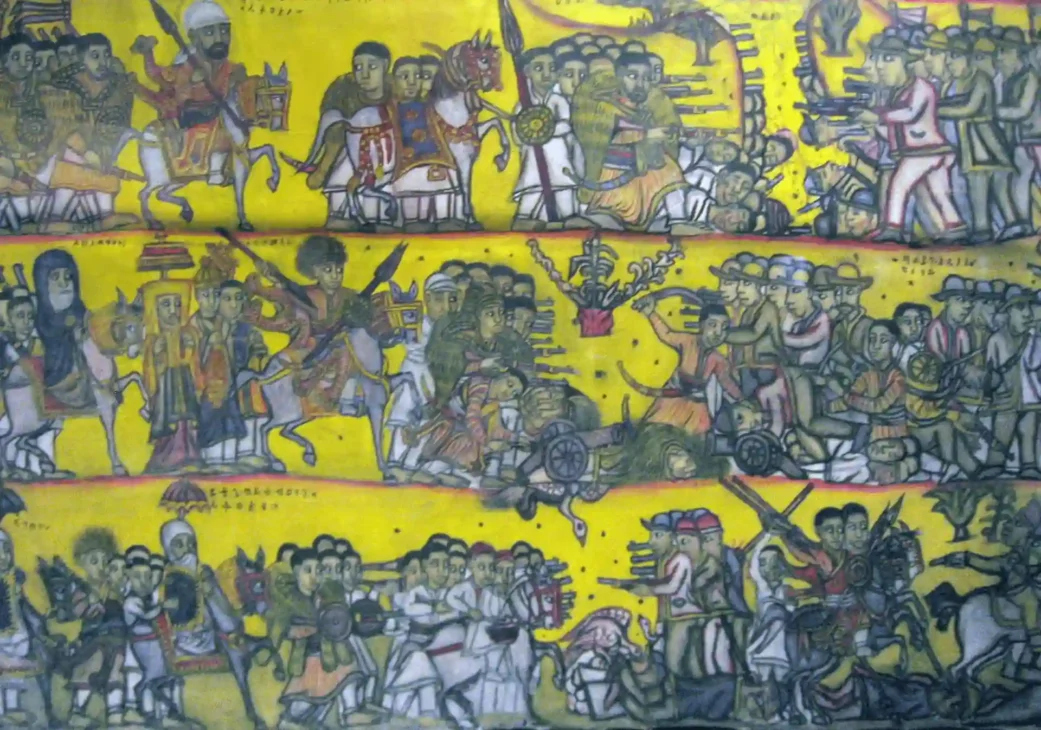Ethiopian painting commemorating the Battle of Adwa. Photo: Wikimedia Commons