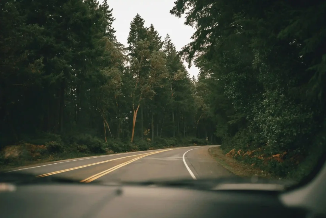 scenic drive through countryside for mental refresh and natural energy healing