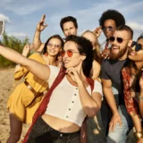Investing in experiences with friends during a joyful trip.
