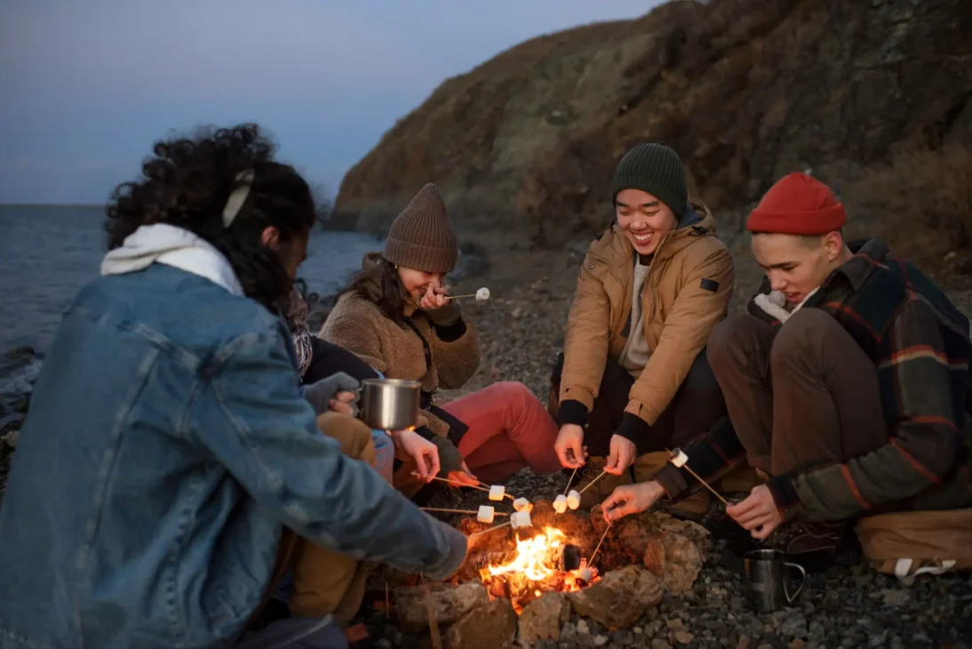 Experience over material things illustrated by travel memories.