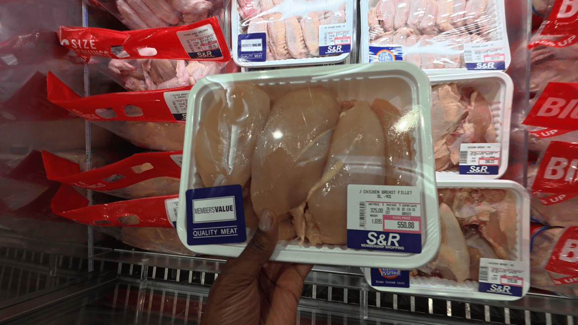Fresh chicken breast prices at S&R Membership Shopping in Manila Philippines