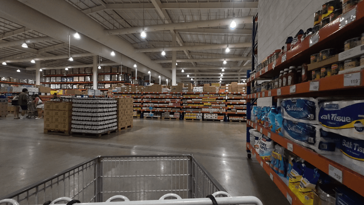 Inside S&R Membership Shopping warehouse store in Manila Philippines