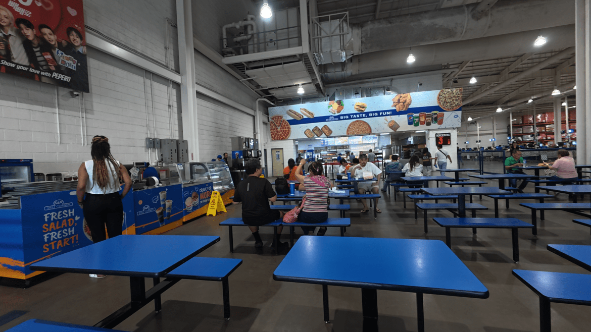 Customers dining inside the S&R food court in Manila Philippines
